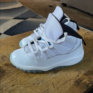 Jordan Kids White and Black Sneakers